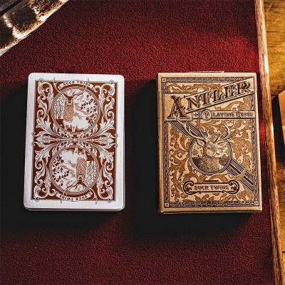 Antler playing cards by Dan & Dave - Tobacco brown