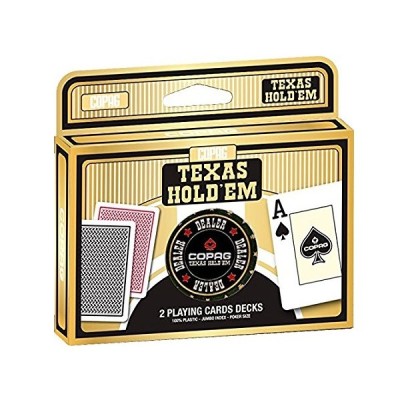 Carte da poker Copag Texas Hold'em mazzo doppio con dealer metallo