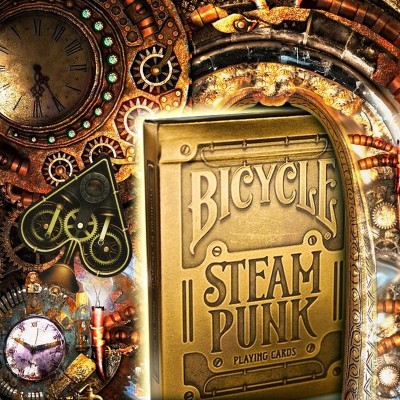 Fahrrad - Steampunk - Goldspielkarten