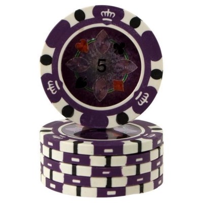 Crown Casino Lila Chips 5