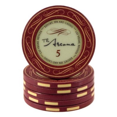 Ascona Red ceramic chips 5