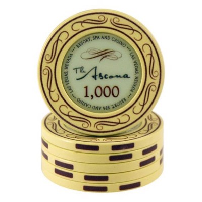 Ascona Yellow 1000 ceramic chips