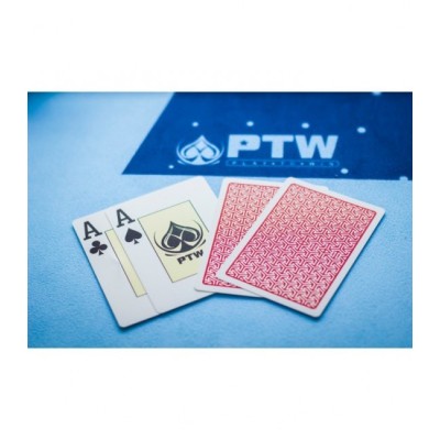 Carte da poker PTW 100% PVC - One Way dorso rosso
