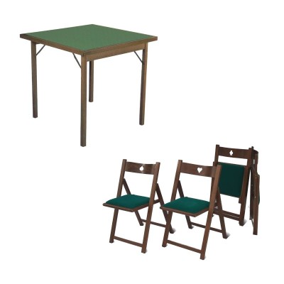 Tavolo in legno 90x90 con set di sedie abbinato